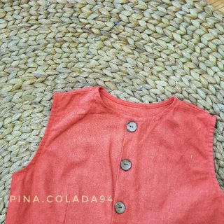 Áo linen phối nút nhiều màu