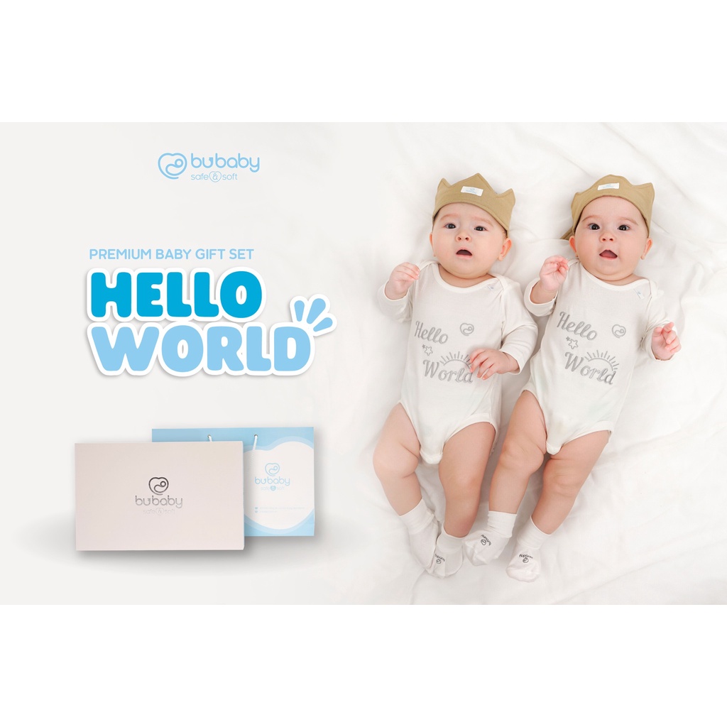 SET SƠ SINH 12 Sản Phẩm Hello World Cho Bé Trai, Bé Gái 0-3M