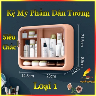 Kệ mỹ phẩm - tủ đựng đồ treo tường size lớn , kệ treo nhà tắm dán tường kiêm tủ thuốc siêu xinh