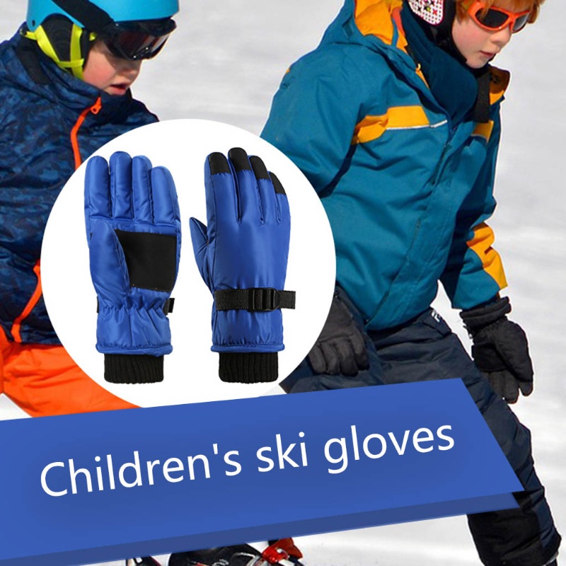 Găng Tay Trượt Tuyết Thể Thao Chống Gió Chống Nước Giữ Ấm Cho Trẻ Em