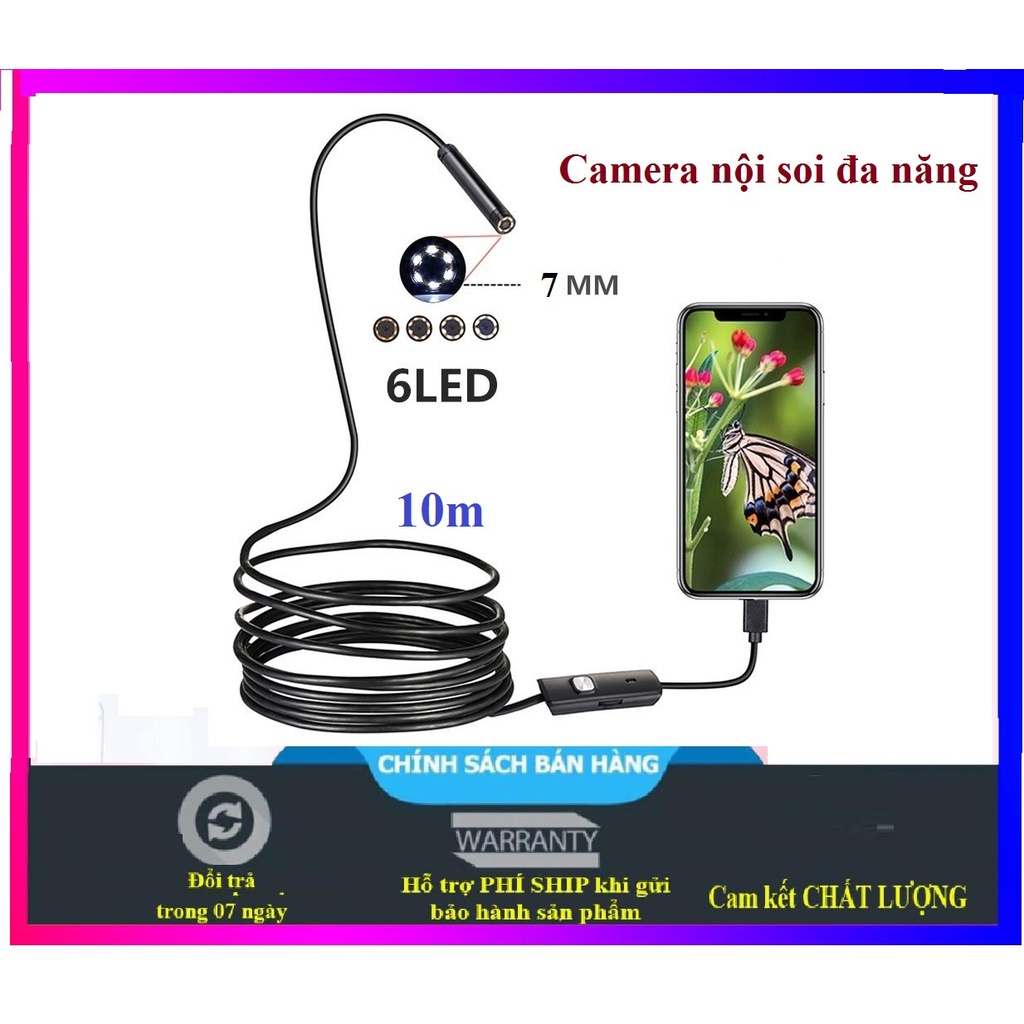 Camera nội soi chống nước 2in1-7mm-dài 10m