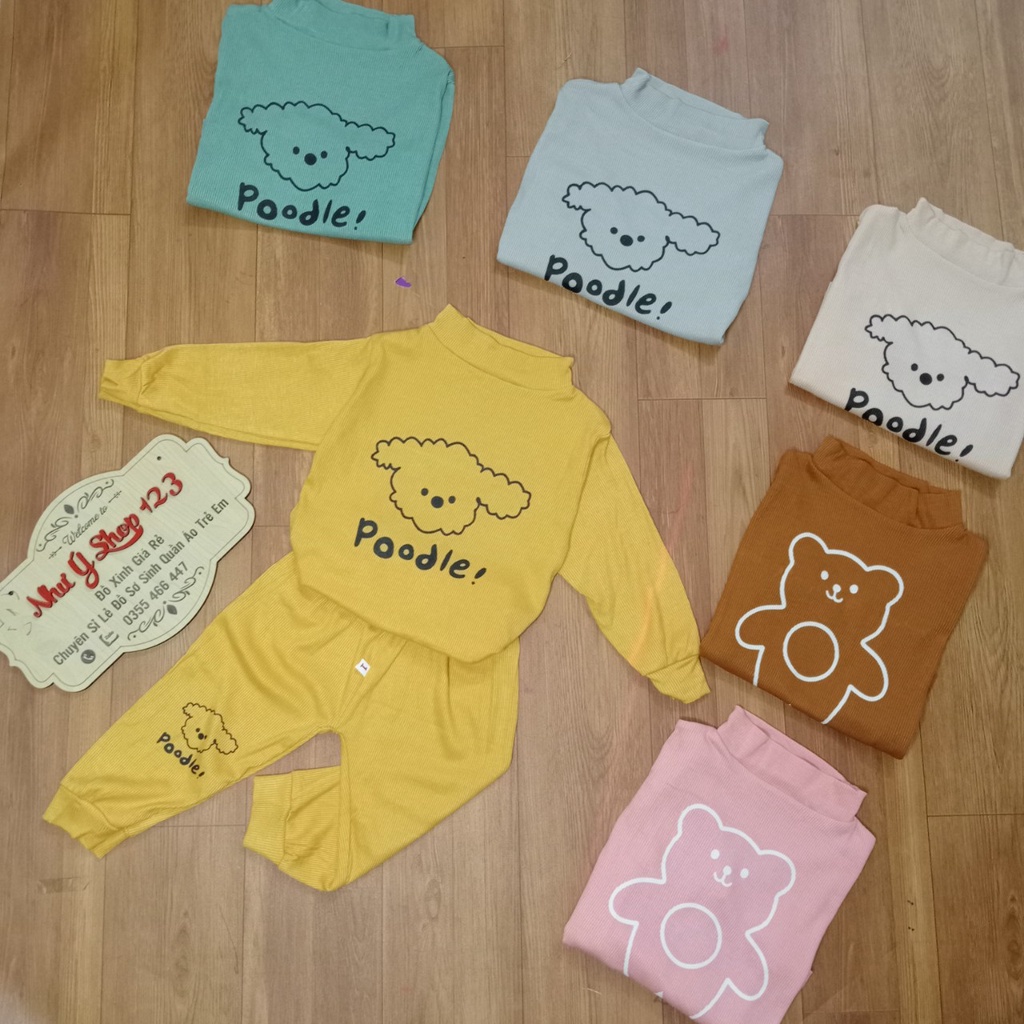 [A48 - Được chọn mẫu] Bộ Dài Tay Tăm Lạnh Minky Mom Cao Cấp Cổ Ba Phân Cho Bé Trai Bé Gái
