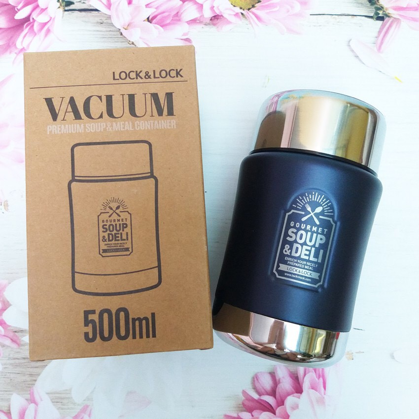 ???HỘP CƠM GIỮ NHIỆT LOCK&LOCK LHC8029NAVY ( 500ML) (Màu Xanh) - Chính Hãng