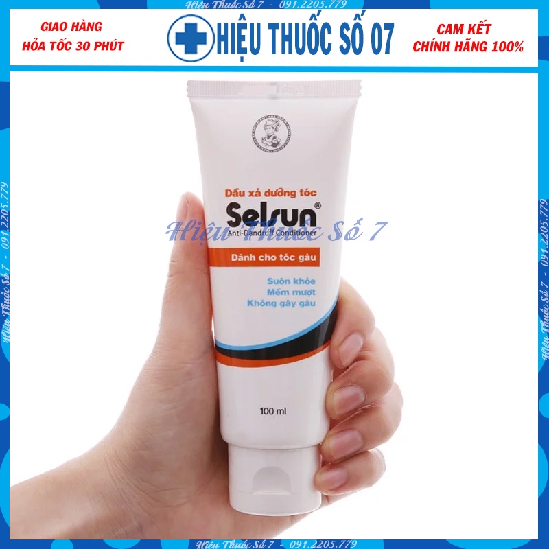 Dầu xả dưỡng tóc Selsun Anti-Dandruff Conditioner 100ml ngăn rụng tóc, phục hồi tóc bị hư tổn và dễ gẫy rụng tóc