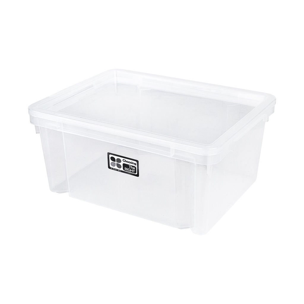 HomeBase SN Hộp nhựa có nắp Thái Lan W27xD21xH13cm Trắng
