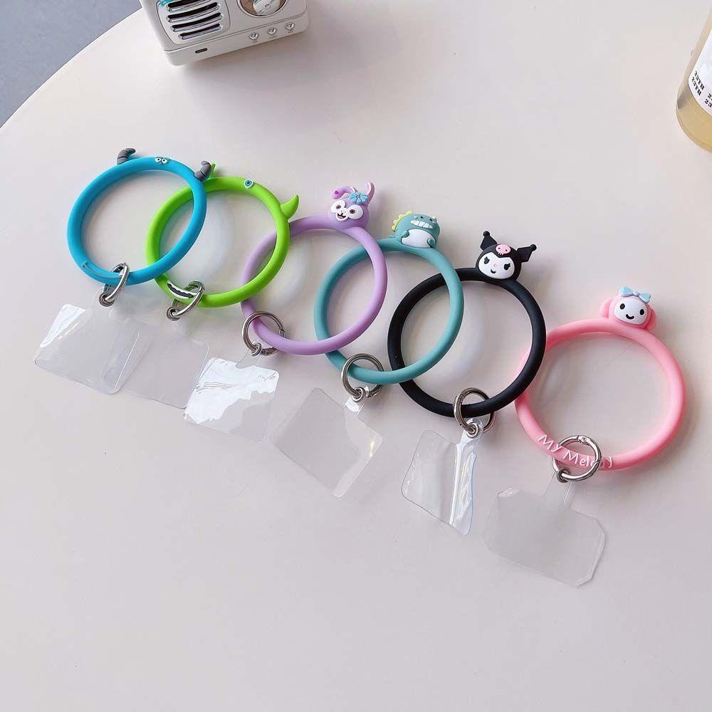 Vòng Đeo Tay Gắn Điện Thoại Hình Snoopy Kuromi Mickey Đáng Yêu