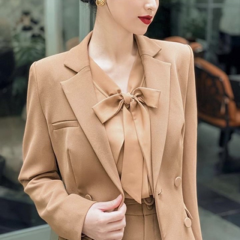 Set chân váy và áo thắt nơ G483 có bán rời áo hoặc chân váy vô cùng thời thượng - GEM Fashion