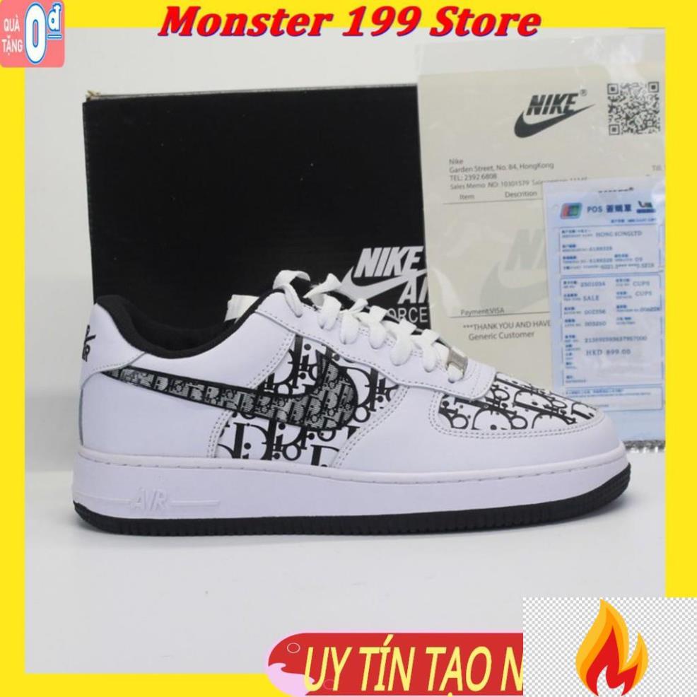 🔥giày sneaker thể thao AF1 DIOR ĐẾ ĐEN full size nam nữ đi đẹp monster199store -LK21