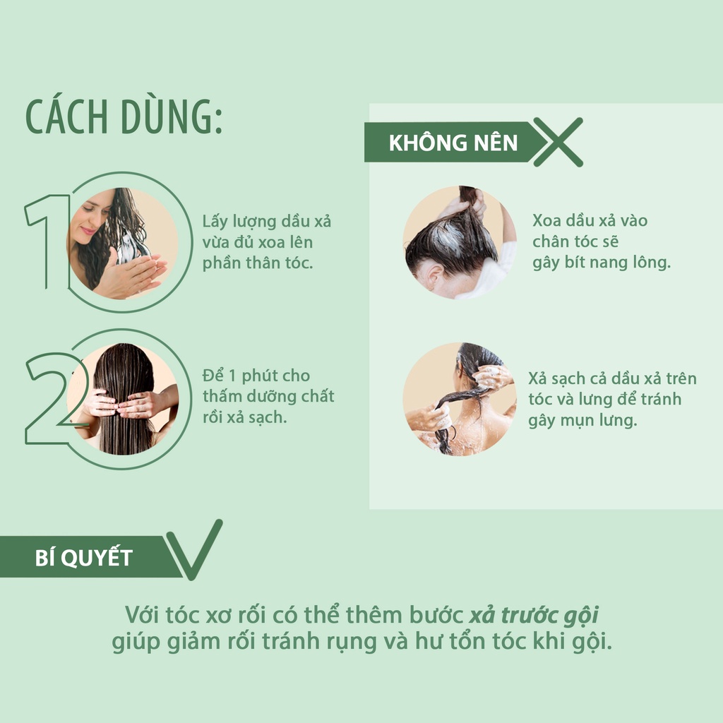 Dầu xả dưỡng tóc nước hoa muối biển Five Grains 500ml, VANCY