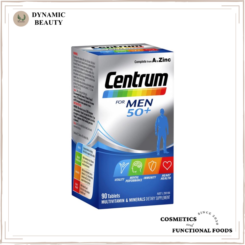 Vitamin tổng hợp dành cho nam giới trên 50 tuổi Centrum for men 50+ 90 viên của Úc