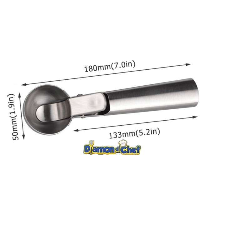 Muỗng / Thìa Múc Kem 5cm Inox Không Rỉ Tiện Lợi