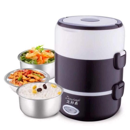 HỘP CƠM CẮM ĐIỆN 3 TẦNG INOX | BigBuy360 - bigbuy360.vn