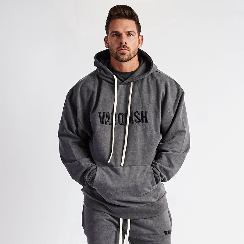 VQ Men's Cotton Sports Leisure Hoodies Outdoor Training Outerwear