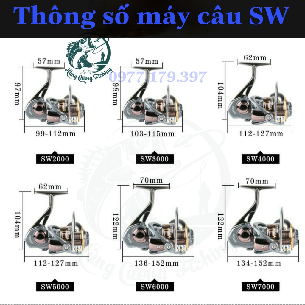 Máy Câu Cá Deukio SW Độ Núm Tròn _Full Kim Loại_ Cực Chất,Siêu Khỏe_ Đại Lý Đồ Câu Cá