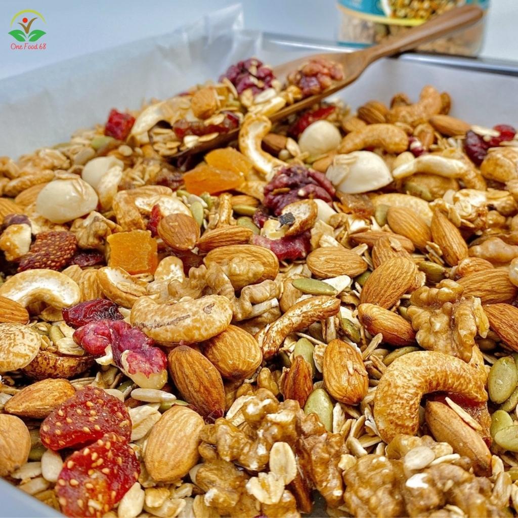 Hạt Ngũ Cốc Giảm Cân Ăn Kiêng Dinh Dưỡng Loại 1 Onefood68, Granola Siêu Hạt Cho Bạn Vóc Dáng Hoàn Hảo