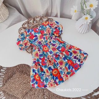 Váy hoa cúc sặc sỡ bé gái Bm_babyshop68