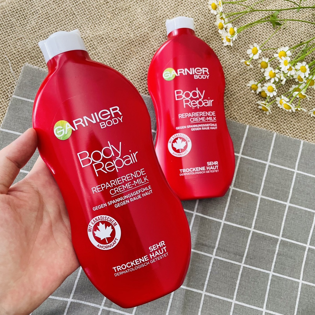 Dưỡng thể Body Garnier Repair 400ml - dành cho da khô