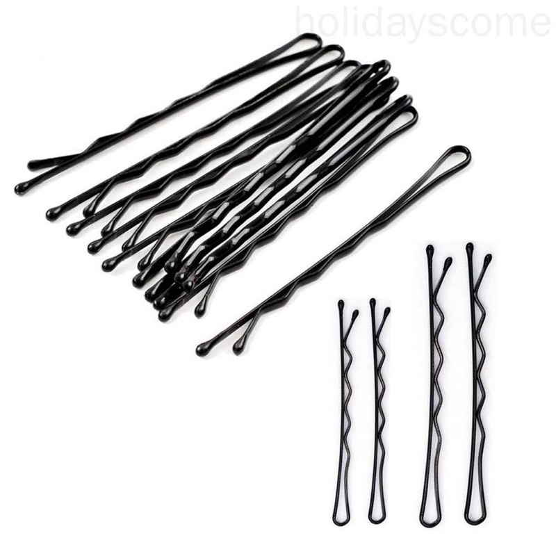 Vỉ 9 ghim tăm màu đen kẹp tóc tạo kiểu nhiều phong cách - Y051
