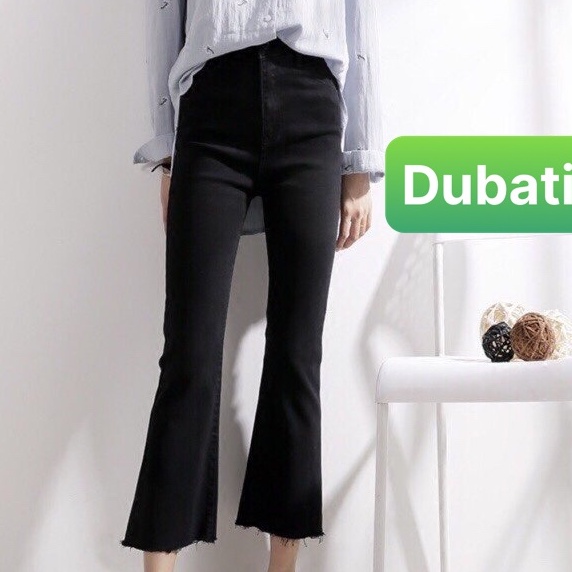 QUẦN JEAN NỮ CHẤT BÒ ỐNG LOE SÀNH ĐIỆU SIÊU CO GIÃN LƯNG CAO NÂNG MÔNG HÀN QUỐC - DB 222- DUBATI FASHION