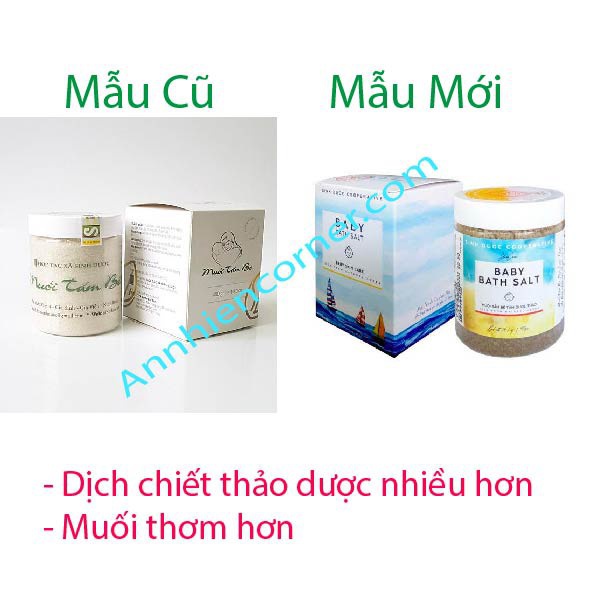 Muối Tắm Bé Sinh Dược 400g Trị Rôm Sảy Mề Đay CHo Bé Tặng Kèm Xà Bông Thảo Dược