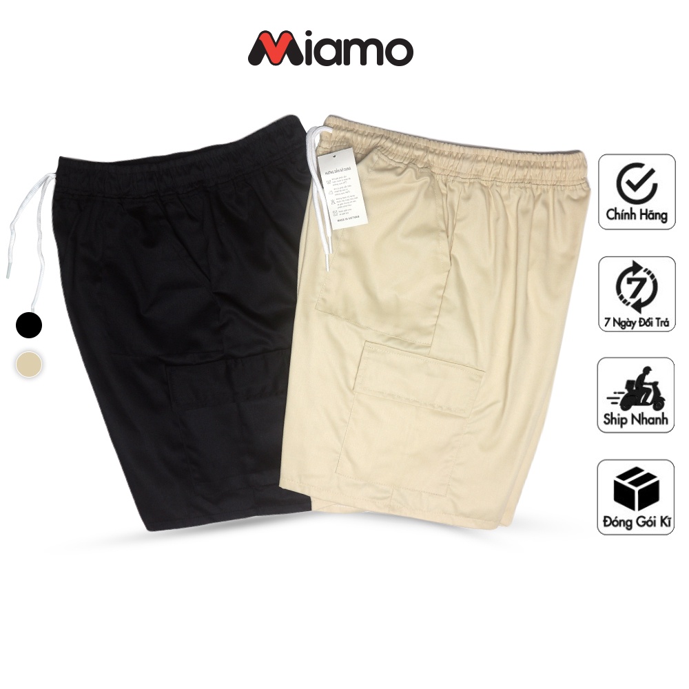 Quần short kaki mềm túi hộp Unisex nam nữ thời trang Miamo TP101