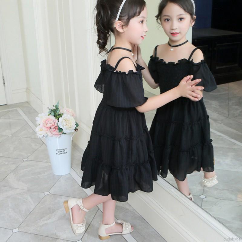 Đầm công chúa trễ vai dễ thương dành cho bé gái