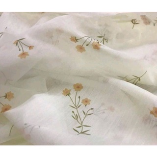 Vải organza hoa