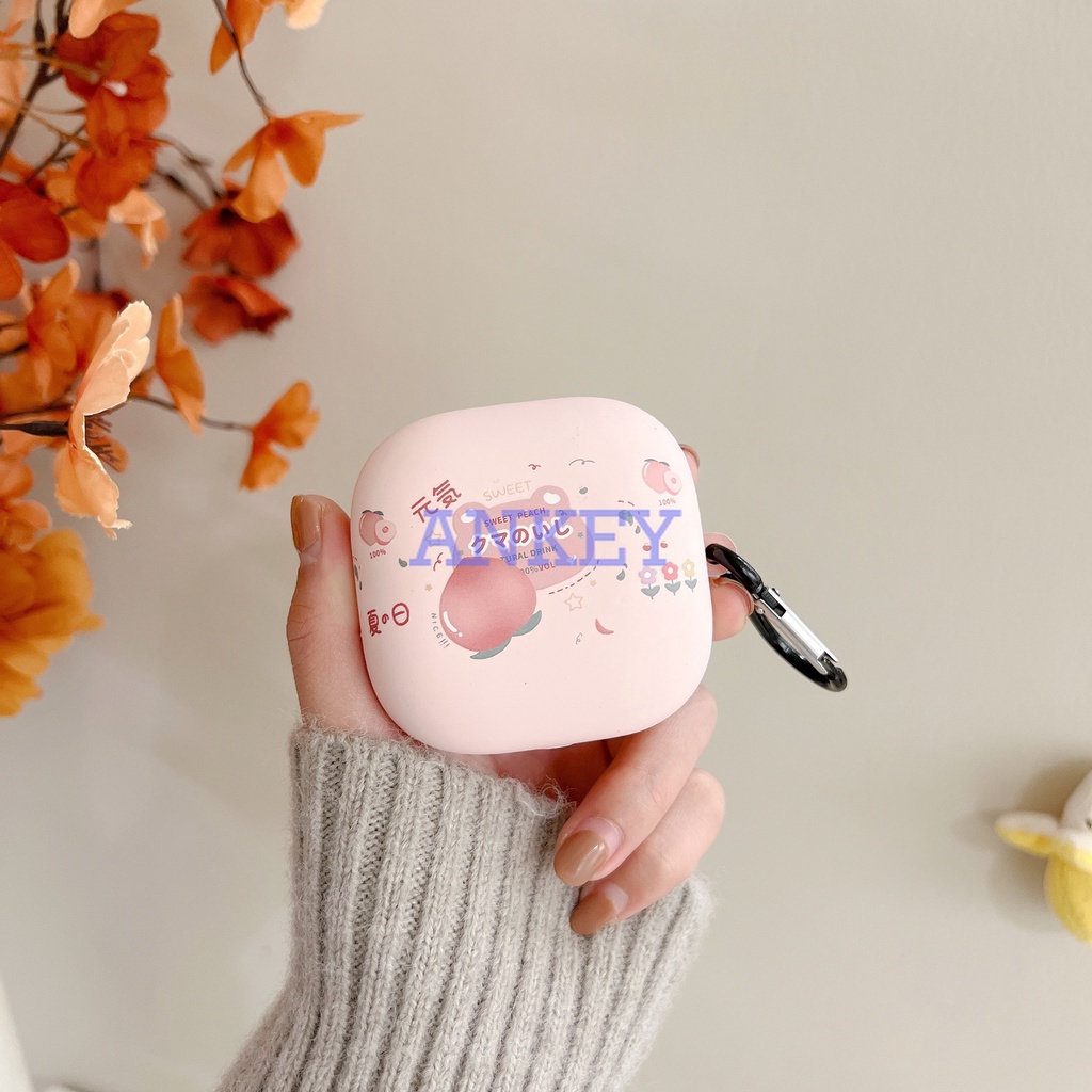 Beats Fit Pro / Studio Buds Vỏ Bảo Vệ Hộp Sạc Tai Nghe Bằng Silicon Họa Tiết Trái Chanh Hoạt Hình Dễ Thương Chống Sốc Thấm Nước Kèm Móc