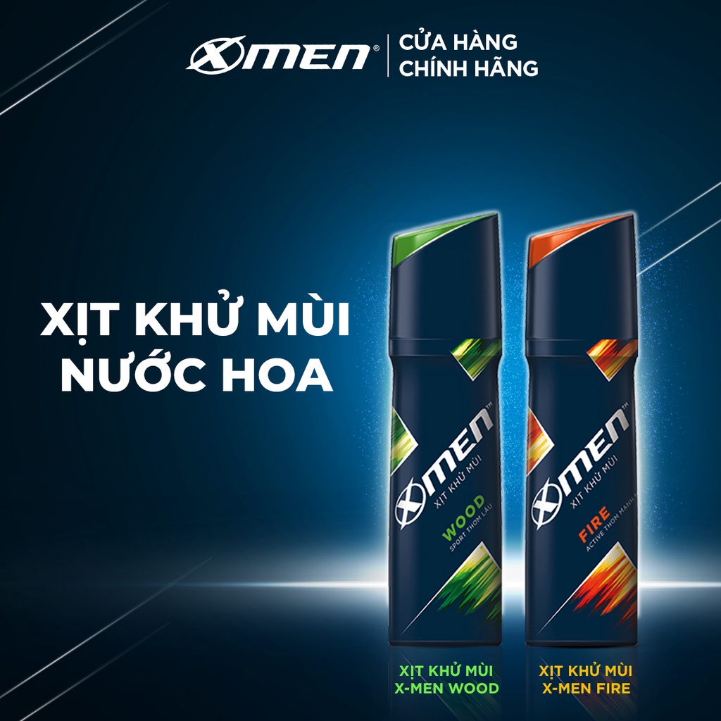 [Mã COSMEN giảm 8% đơn 250K] Combo 2 Xịt khử mùi X-men Wood 150ml