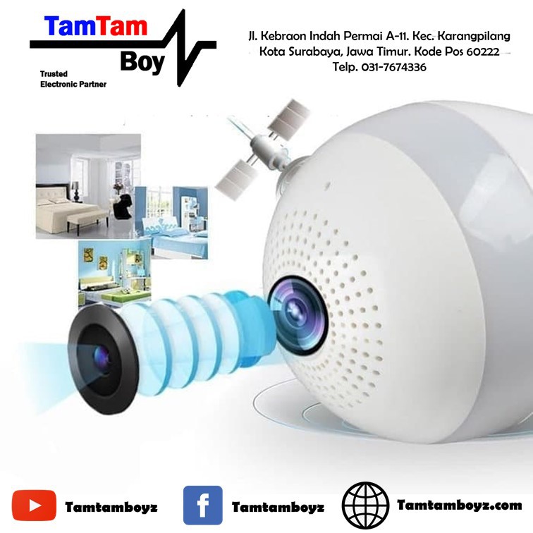 Camera Ip Camera Cctv Bulb Vr 360 Wifi Panoramic Light Type V360eyes