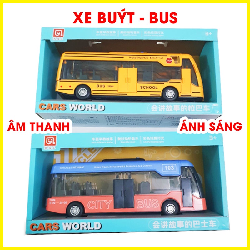 Đồ chơi xe bus - buýt có nhạc và đèn yz789-2 giá rẻ cho bé
