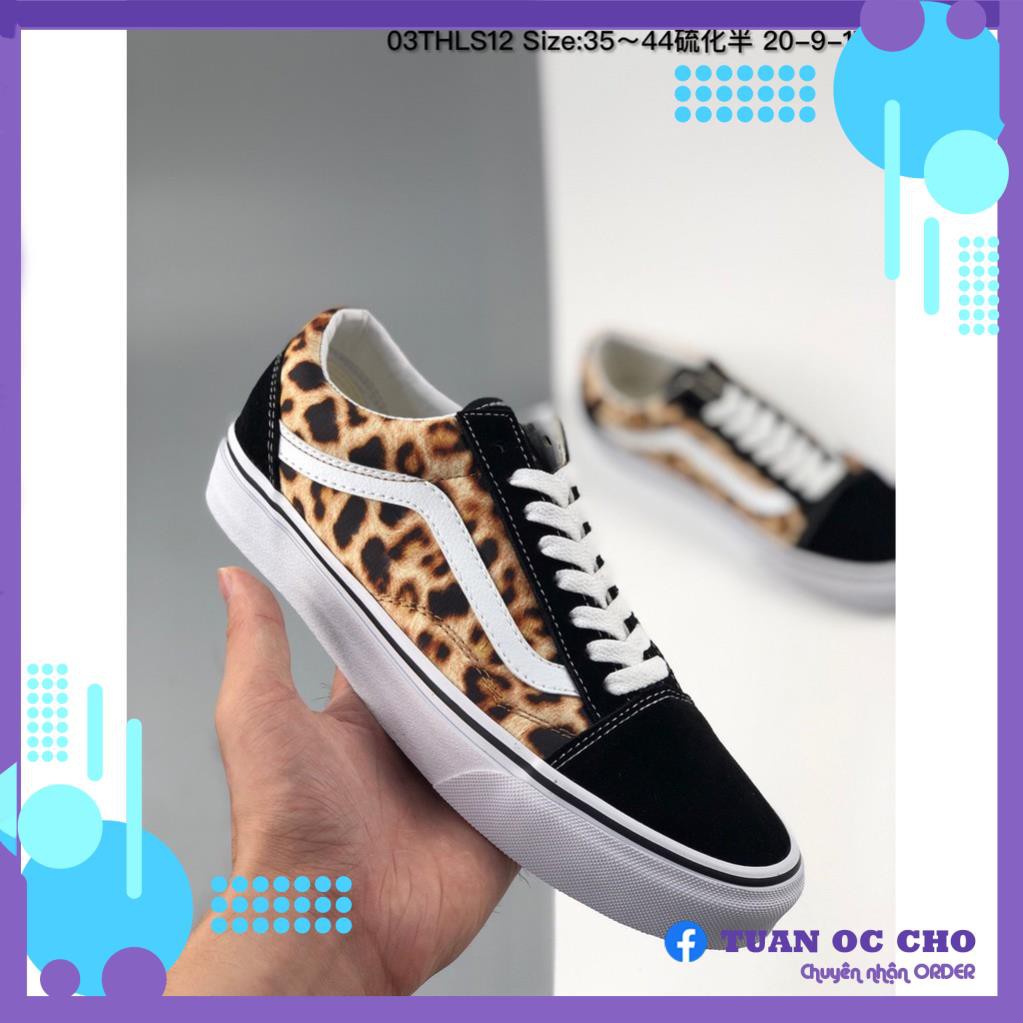 ORDER VANS Giày Bata Cao Cổ In Họa Tiết Da Báo Thời Trang 2020 Cho Nam Nữ Size 35-44