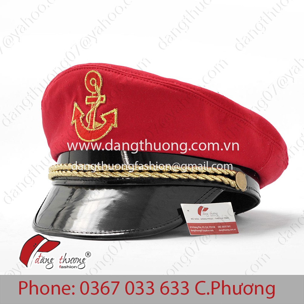 Mũ nón thủy thủ thuyền trưởng lưỡi trai bakerboy cap mỏ neo thời trang  màu đen trắng HÌNH THẬT CLIP THẬT