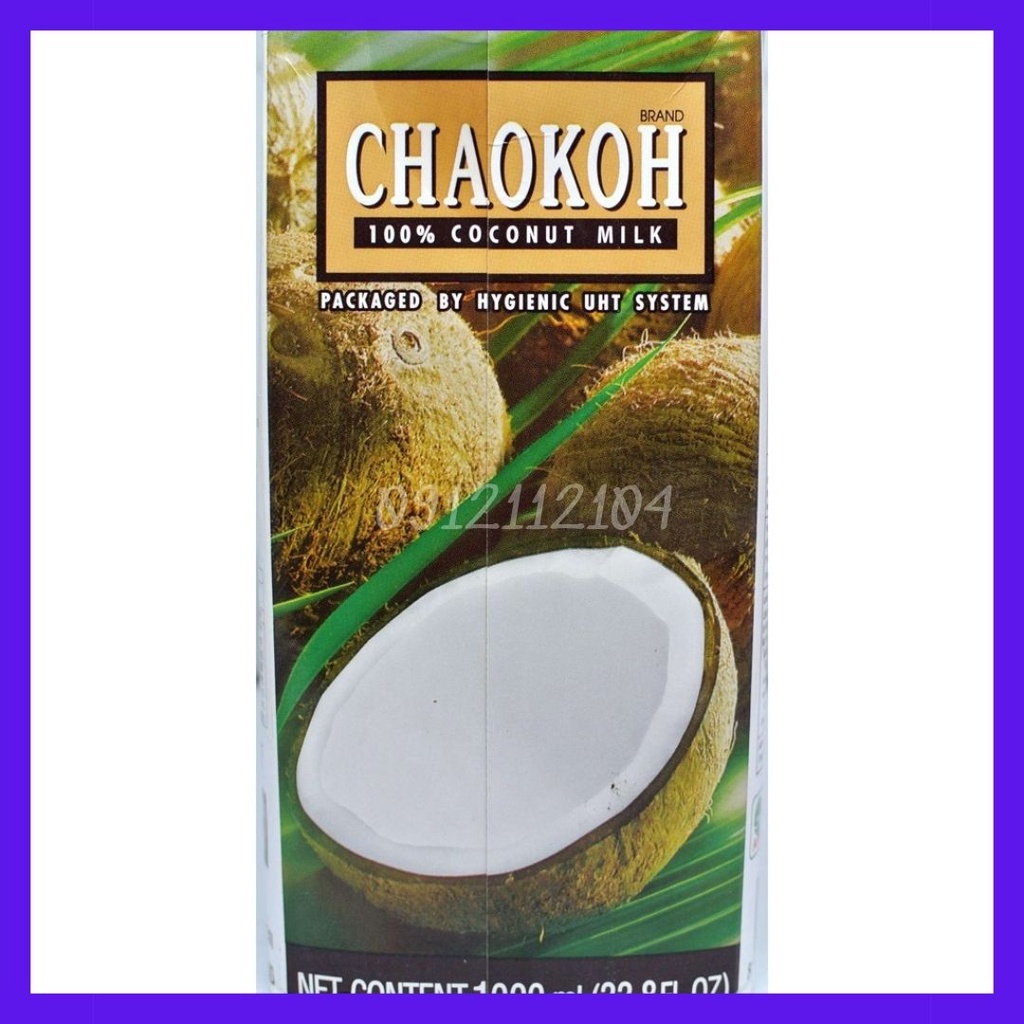 Sỉ 1 thùng cốt dừa chaokoh thái lan, hộp 1 lít x 12 hộp