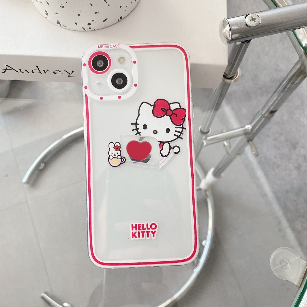 Ốp Điện Thoại Tpu Mềm Chống Sốc In Hình Hello Kitty Cho iPhone 11 12 13 pro max XS X XR XSMax 7 8 6 6s plus 5 4 SE 2020