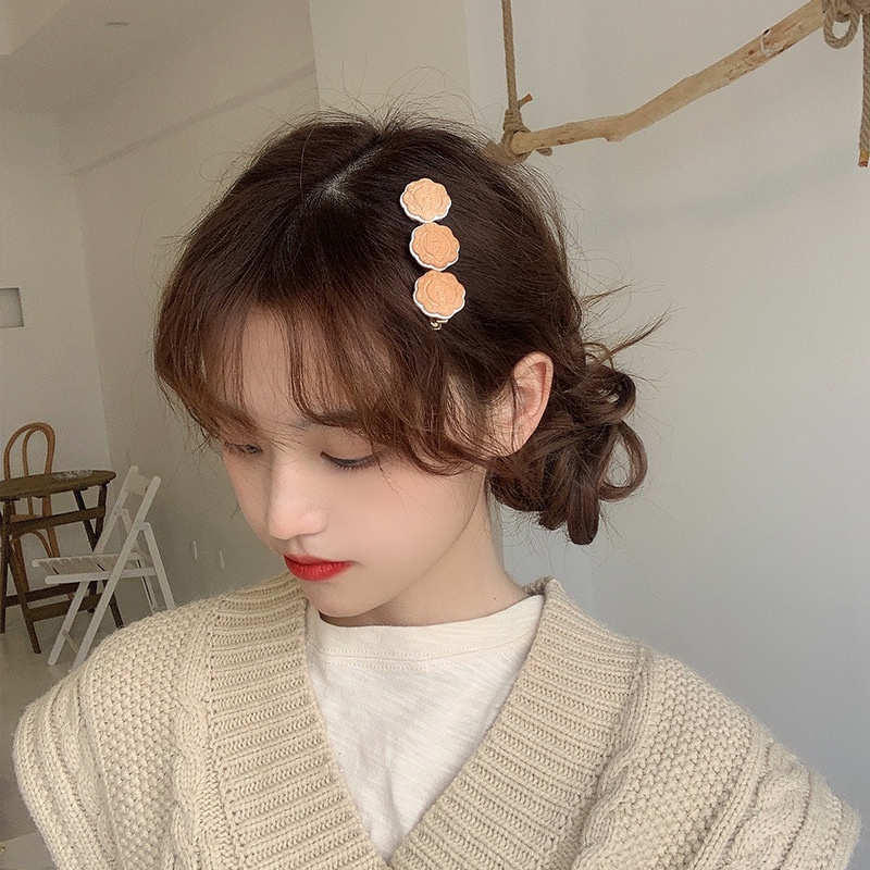 Kẹp tóc hình bánh quy / ngôi sao / trái tim xinh xắn thời trang cho nữ