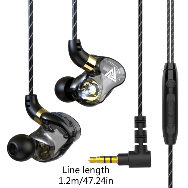 Tai Nghe Nhét Tai HIFI Có Micro 1 2m Âm Thanh Siêu Trầm Thiết Kế Thể Thao Chất Lượng Cao