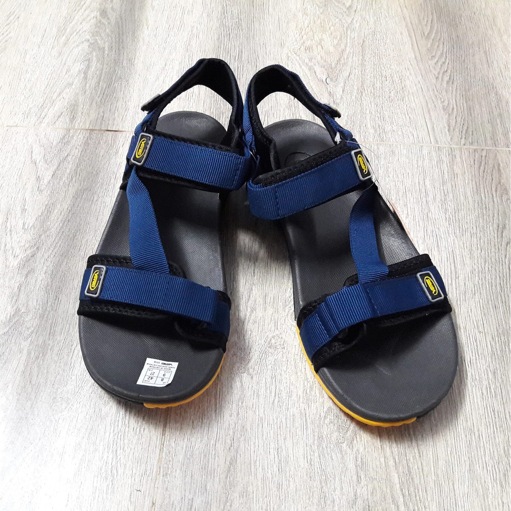 [Free Ship ] Giày Sandal Nam | Giày Sandal Nữ | Unisex Size 35 đến 43 - Màu Xanh Đen Đế Đen NV4538BCh