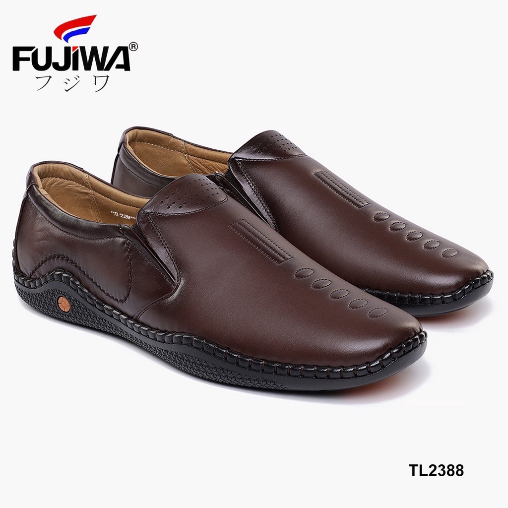 Giày Lười Nam Da Bò FUJIWA - TL2388. Da Thật Nguyên Miếng. Được Đóng Thủ Công (Handmade). Size:  38, 39, 40, 41, 42, 43