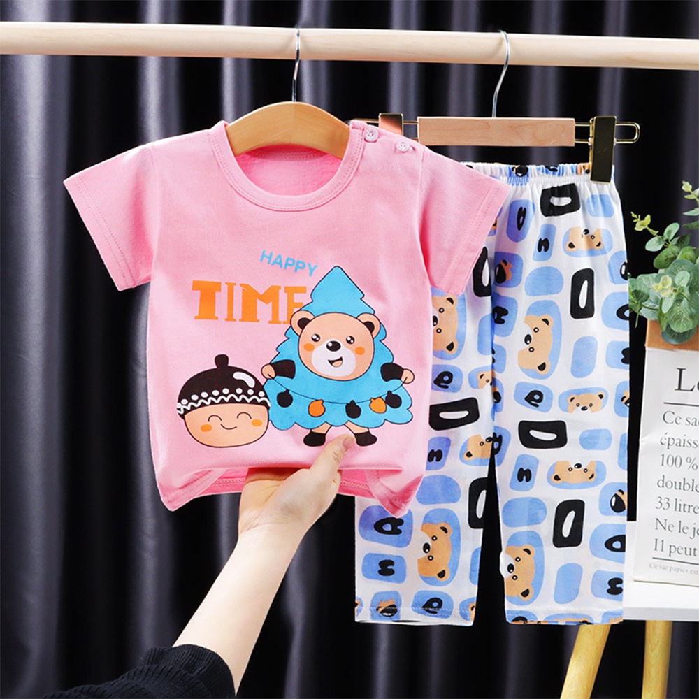 Bộ đồ ngủ họa tiết hoạt hình dễ thương cho các bé