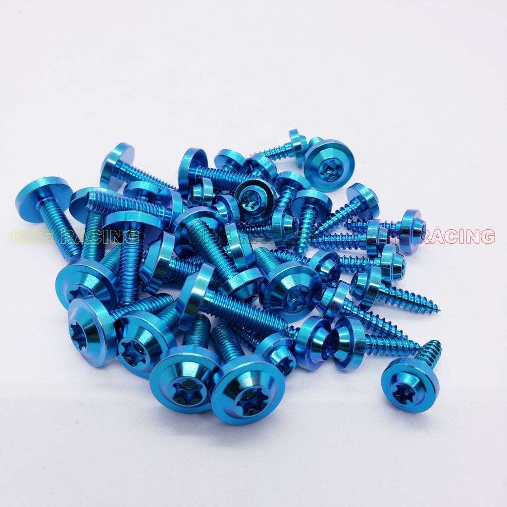 Full ốc titan sirius exciter winner wave sonic satria jupiter dàn áo xe máy, dòng ốc gr5 cao cấp, màu lục bảo