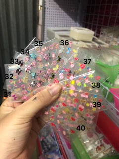 Sticker Dán móng nhỏ mẫu từ 1-90 (ib số)