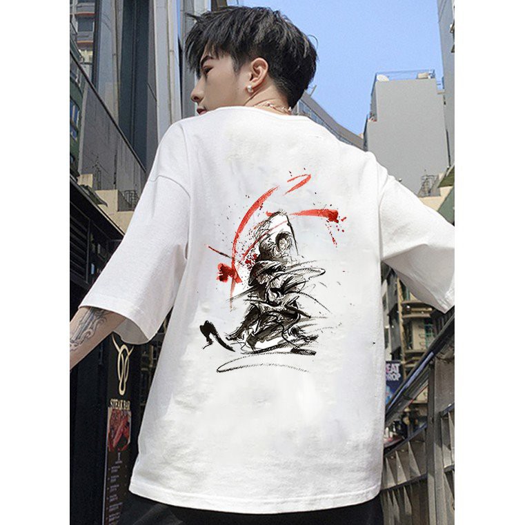 Áo thun unisex form rộng phong cách Nhật Bản đẹp độc lạ vải dày mịn 2019T1650