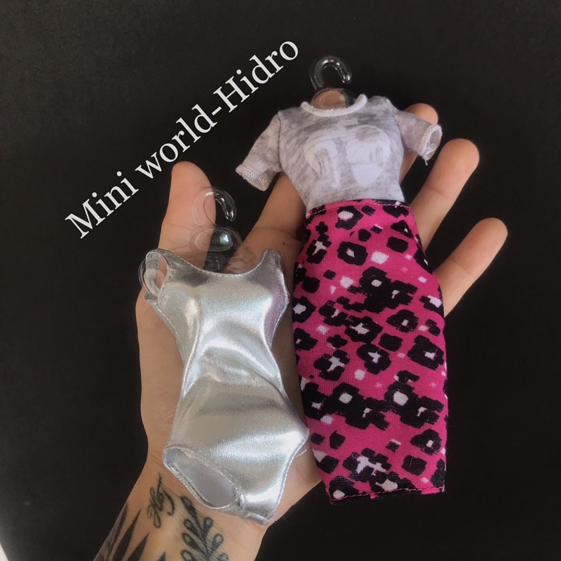 Combo 5pcs Manocanh nửa người trong suốt dùng cho búp bê barbie hoặc các loại size 30cm móc quần áo váy búp bê
