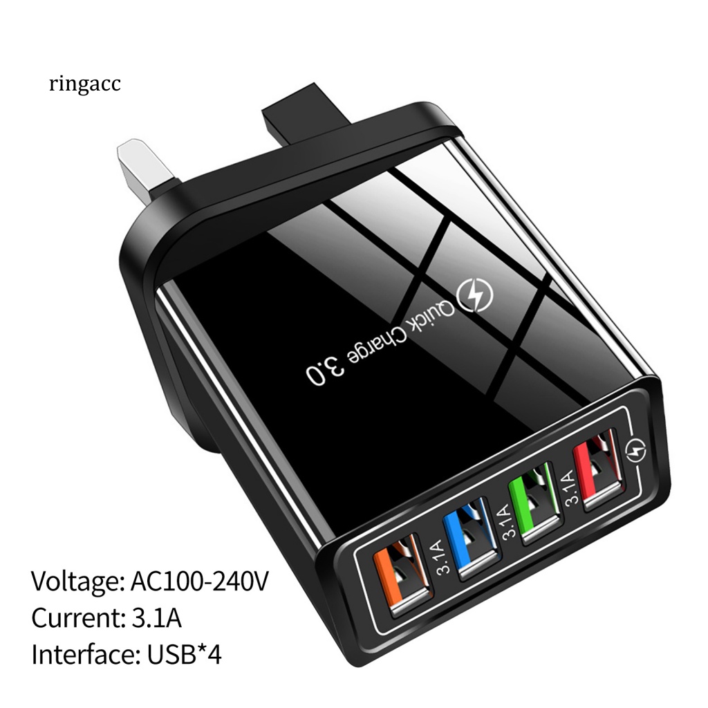 Đầu Sạc Ra 4 Cổng USB Tiện Dụng Chất Lượng Cao