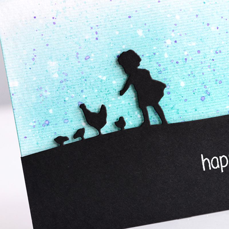 Khuôn Cắt Giấy Kim Loại Hình Gà Con Xinh Xắn