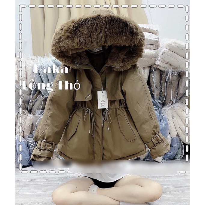 ÁO PHAO PARKA LÔNG THỎ LÓT LÔNG