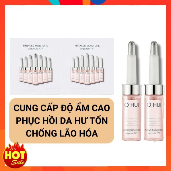 Gói Tinh Chất Dưỡng Ẩm Ohui Miracle Moisture Ampoule 777 1ml