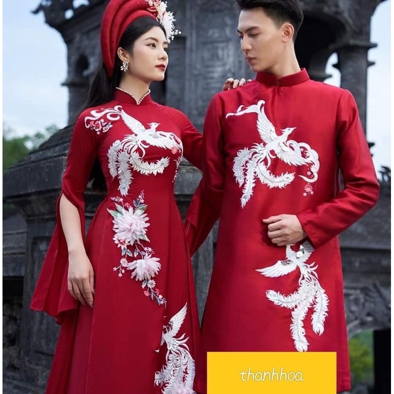 Áo dài cặp nam nữ TP601 THANH PHONG ÁO DÀI