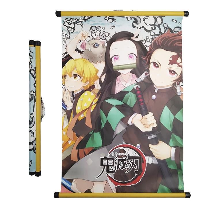 Tranh Treo vải trang trí phòng 40x60cm hình Anime Kimetsu no Yaiba - Demon Slayer - Nezuko - Otaku shop